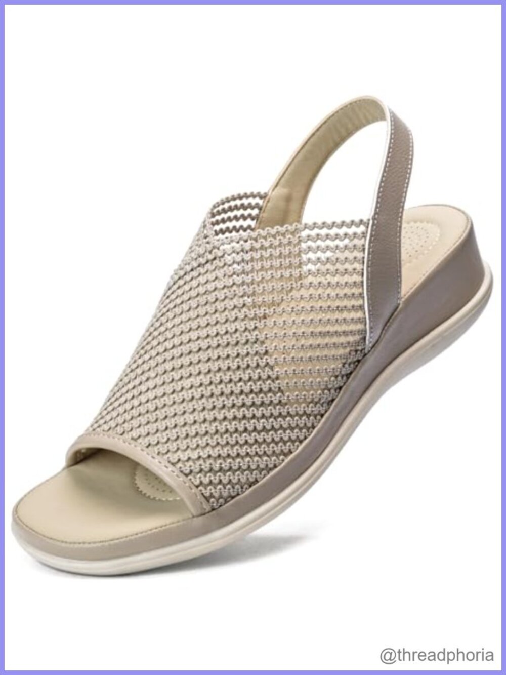 Women's Mesh Wedge Sandals Open Toe Slingback Comfort Breathable Lightweight